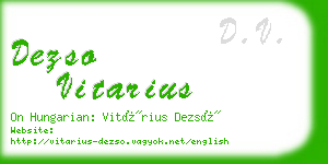 dezso vitarius business card